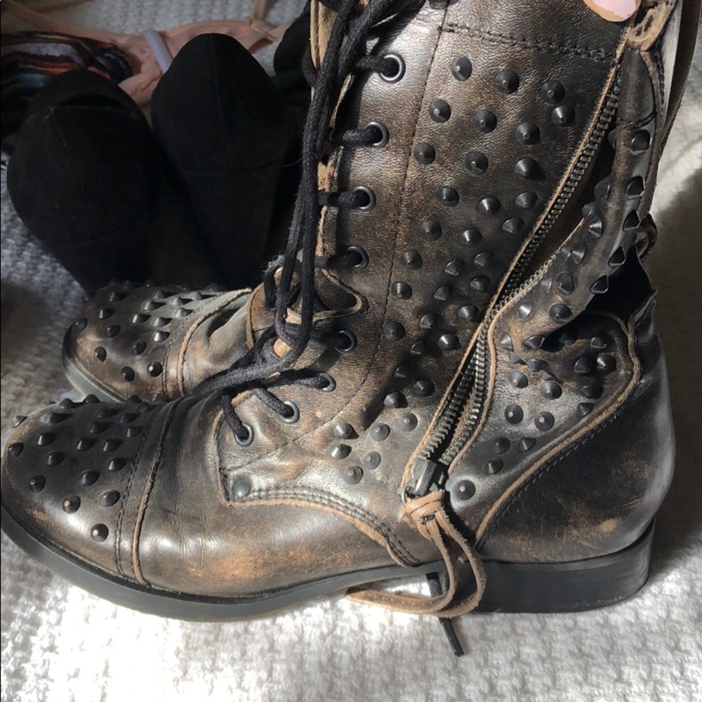 ALDO studded combat boots